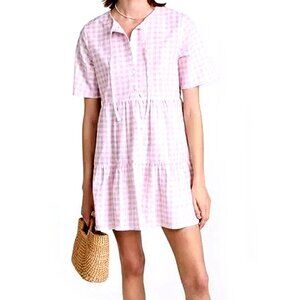 NWT Charlie Holiday Women's Belle Dress, Pink Gingham, M